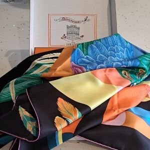 NIB Hermès Colorful Silk Scarf